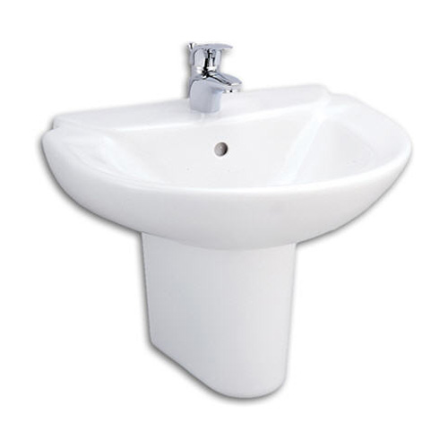 C023/C420 Sasha & Half Pedestal Basin with Pedestal Cotto Basin